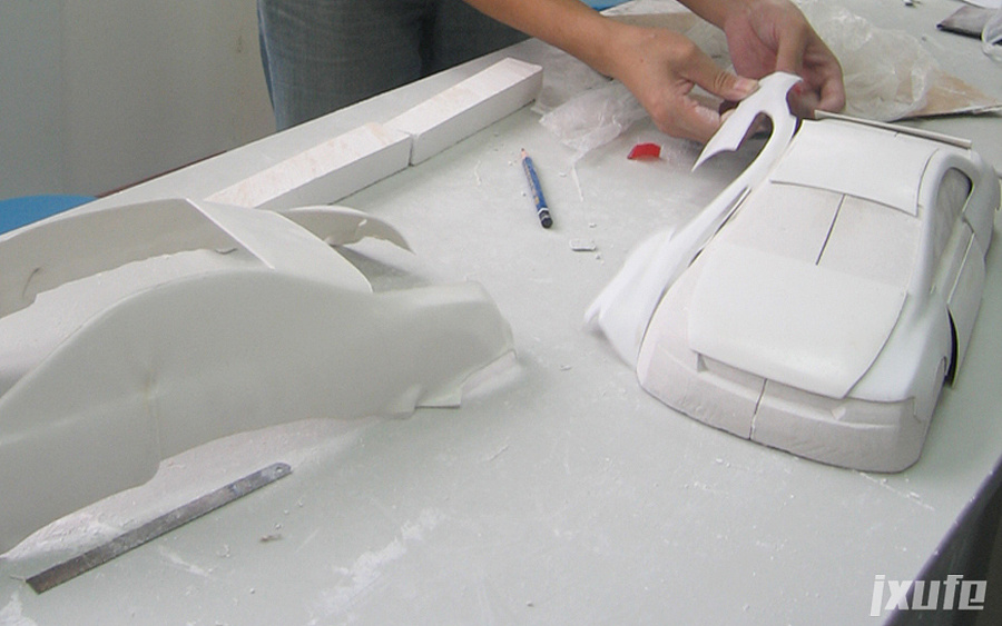 模型课用abs塑料板等材料制作一个车体的过程