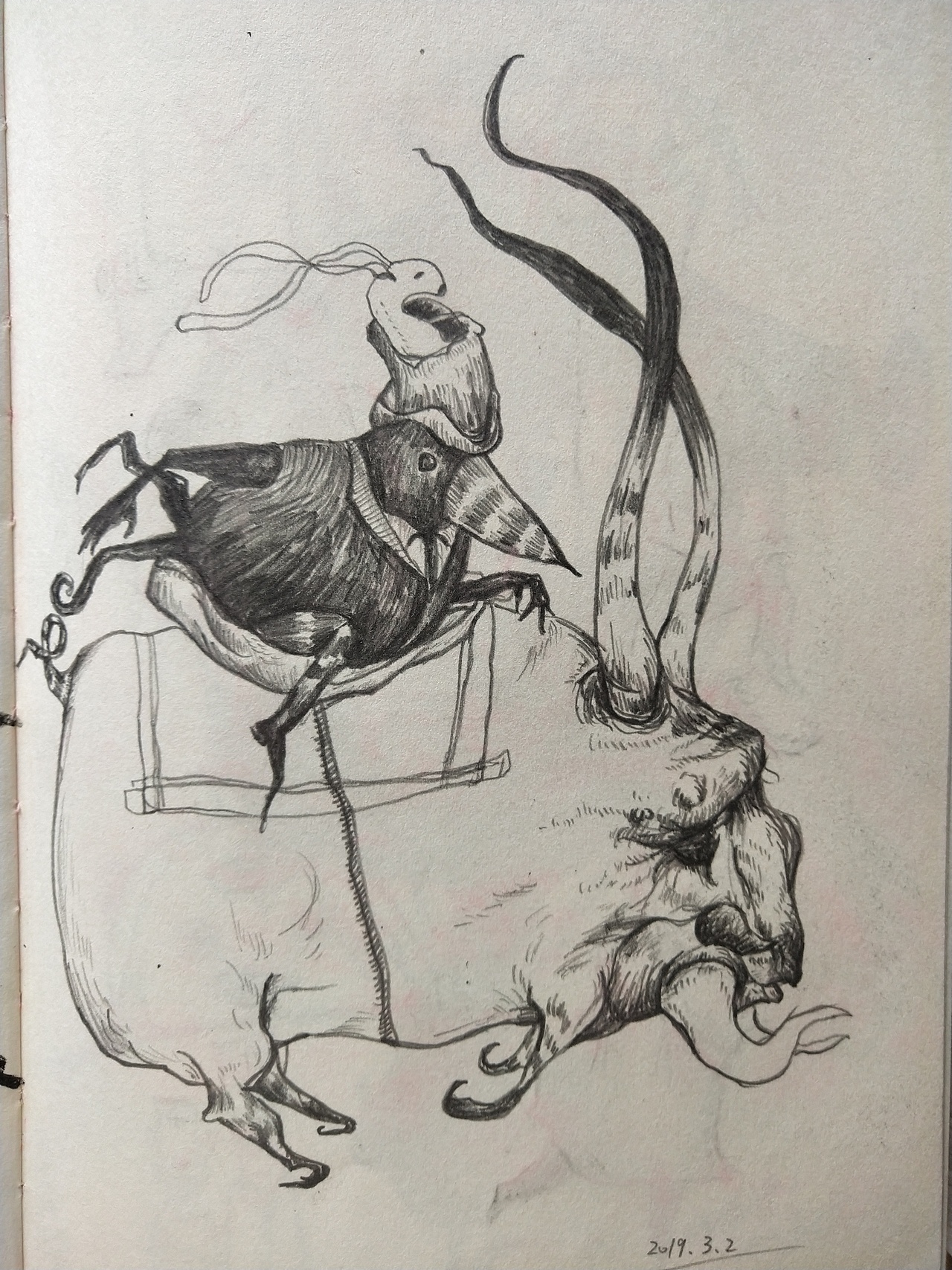 2019年钢笔画练习（图ZMTgzNDAxNDA4） - 新锐潮流插画 - 站酷设计师丁小厌原创素材 - 站酷ZCOOL