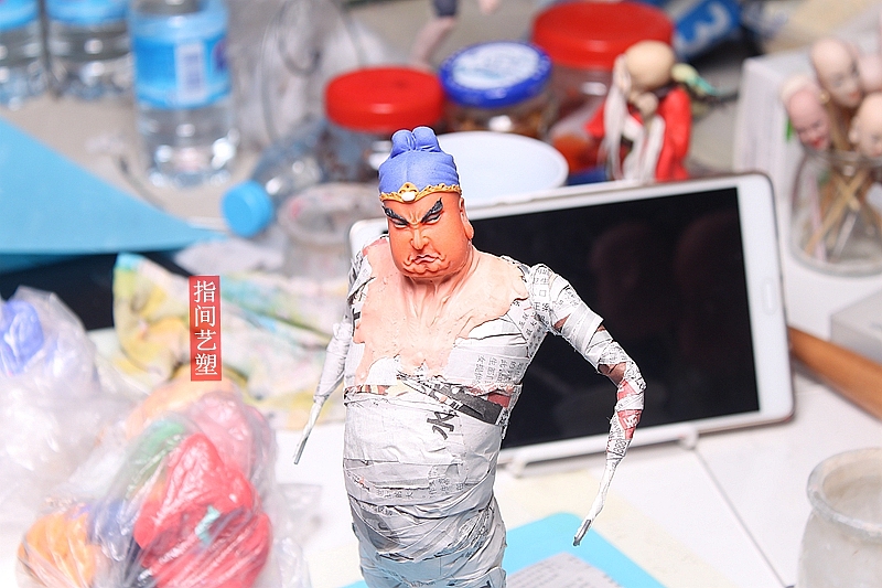 贺加贵面塑软陶(关羽）（图ZNzk5MjEyMDQ=） - 手办/模玩 - 站酷设计师贺加贵3D翻糖原创素材 - 站酷ZCOOL