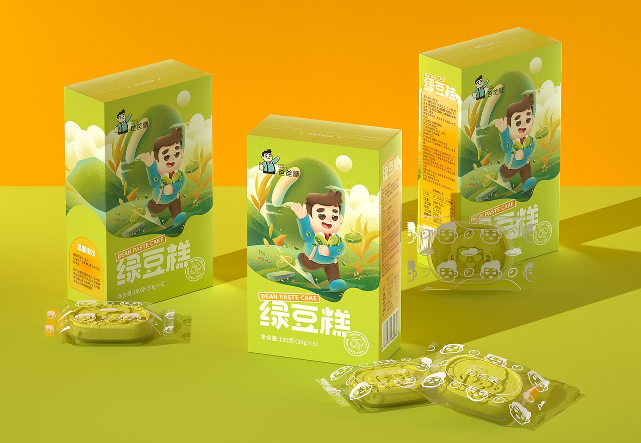 尚智×爸爸糖 | 凤凰酥/绿豆糕/蛋卷系列包装设计（图ZMjYxNDU0MTg0） - 包装 - 站酷设计师尚智食品包装设计原创素材 - 站酷ZCOOL