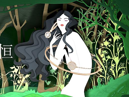 c4d剪纸风(施华洛世奇)