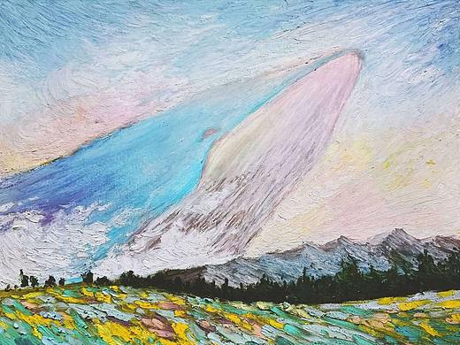 【油畫棒】安美鯨（個人主頁-ZNDc0MjEwMTI=） - 繪畫 - 站酷設(shè)計師Palette潘Sir原創(chuàng)素材 - 站酷ZCOOL