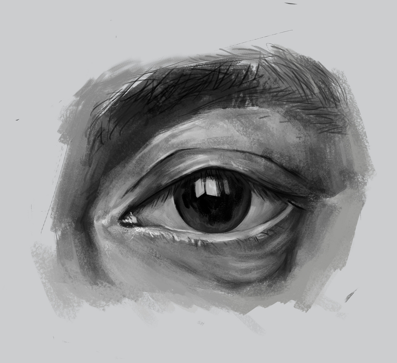 素描，眼睛（图ZOTQxMzA5NjA=） - 创作习作 - 站酷设计师溪牛原创素材 - 站酷ZCOOL