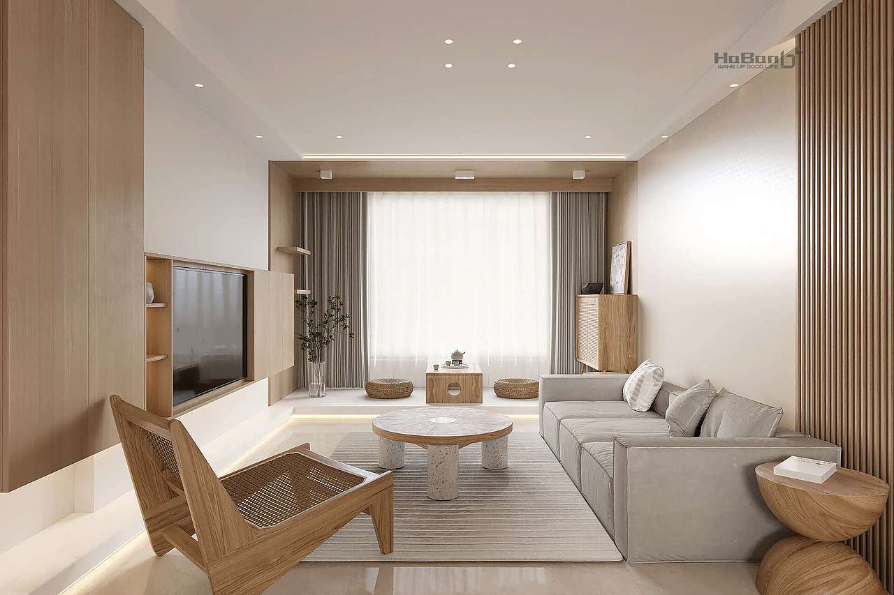 日式北欧全套客厅餐厅卧室效果图——花扮效果图（图ZMjgwNzA0Mjk2） - 家装设计 - 站酷设计师花扮空间效果图原创素材 - 站酷ZCOOL