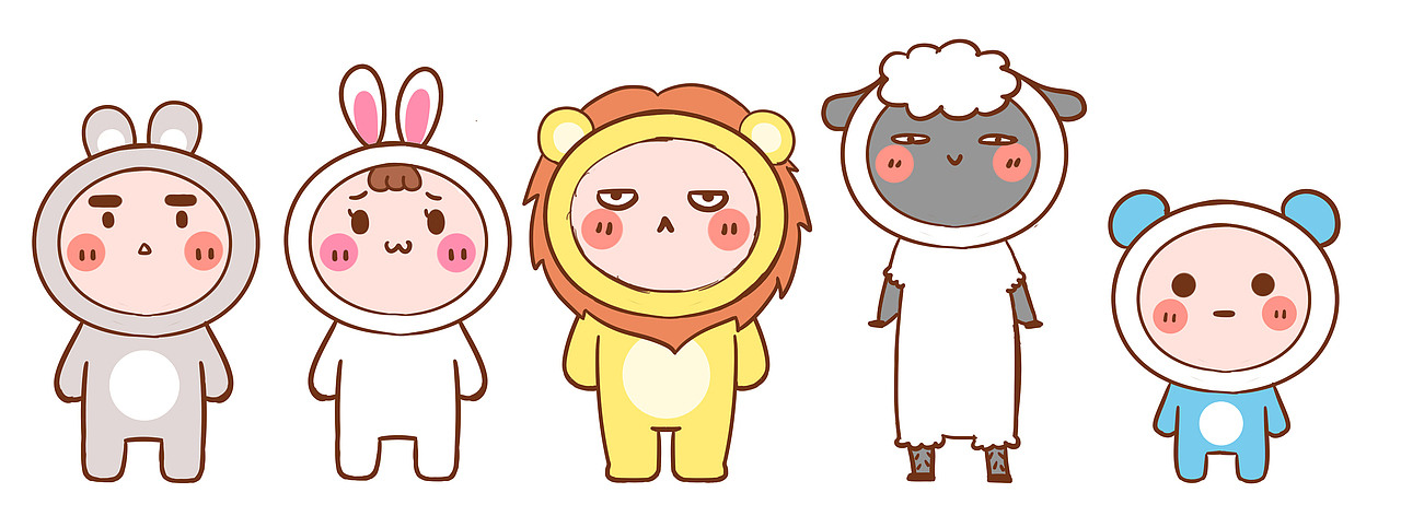 去年做过的一些卡通形象设计|动漫|网络表情|猫a信手办设计_原创作品