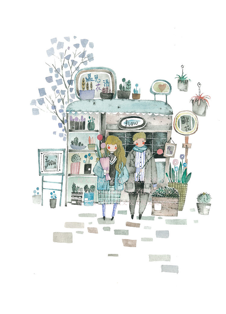 《遇见》（图ZMTE1NjAzNDM2） - 商业插画 - 站酷设计师NW0108原创素材 - 站酷ZCOOL