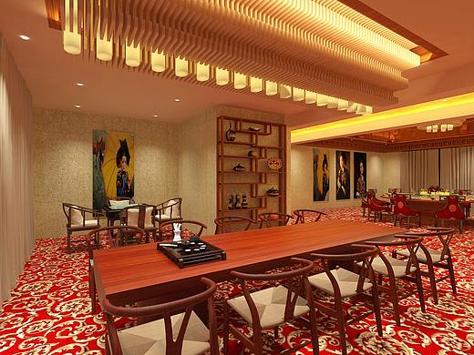 红的像火的民族餐厅（个人主页-ZMzEzNDg3NzI=） - 家装设计 - 站酷设计师油条Max原创素材 - 站酷ZCOOL