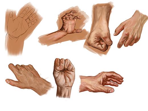 手部练习、材质练习、线稿练习