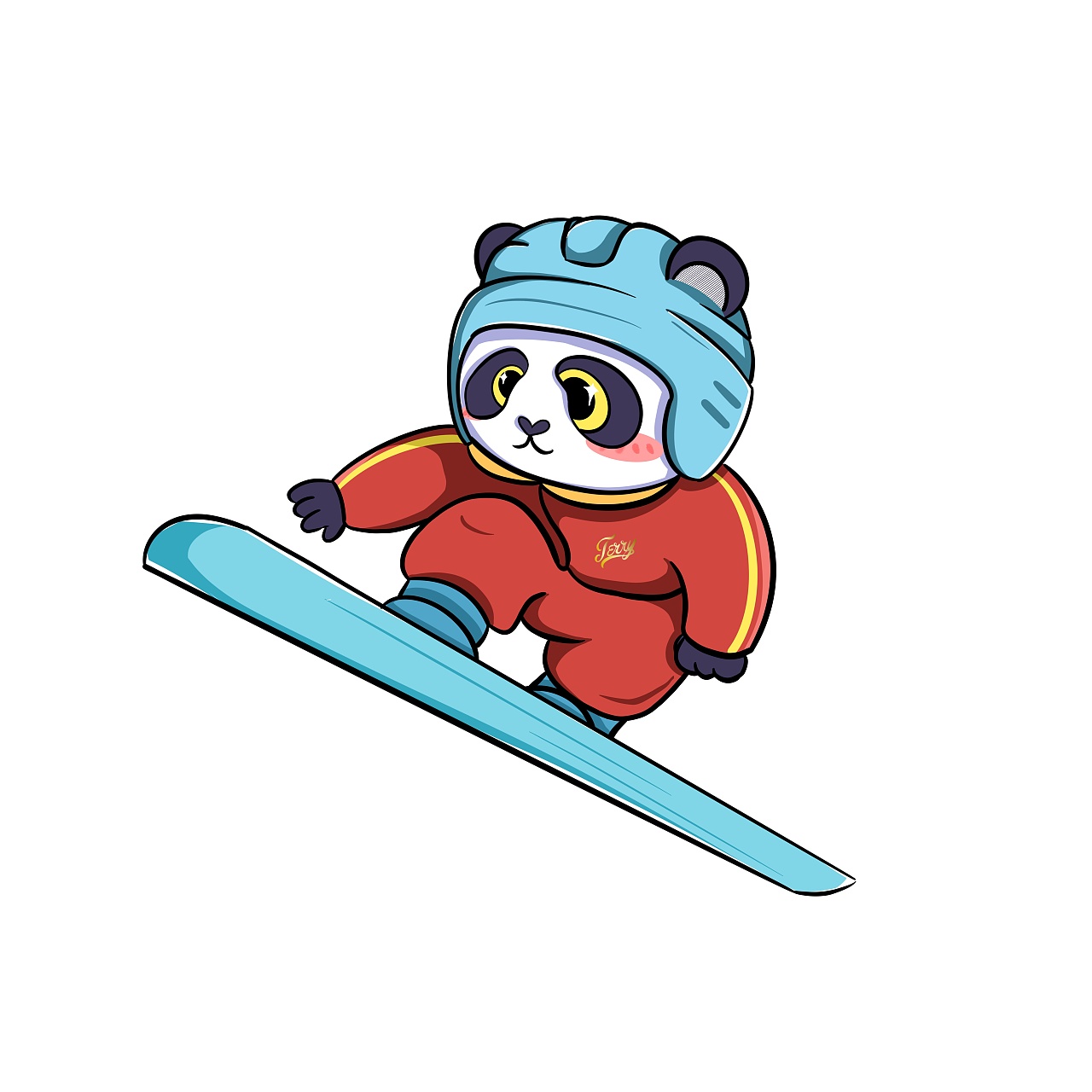 冬奥会熊猫画图片