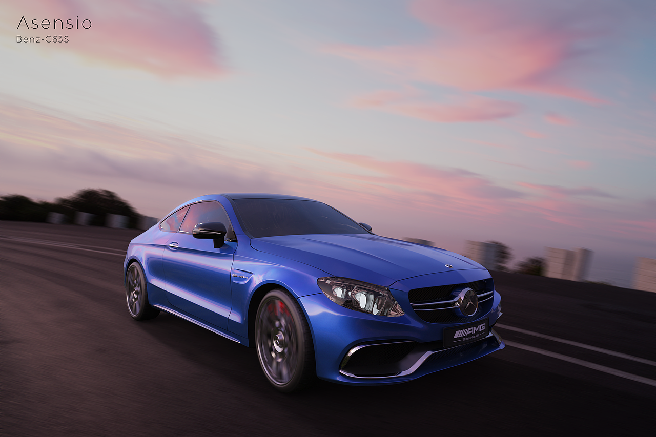 Benz-C63 S  | 建模加渲染 |