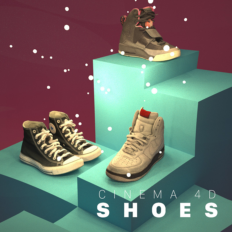 C4D鞋子场景渲染Shoes（图ZMjI0ODIxNzA0） - 其他三维 - 站酷设计师Joker2000原创素材 - 站酷ZCOOL