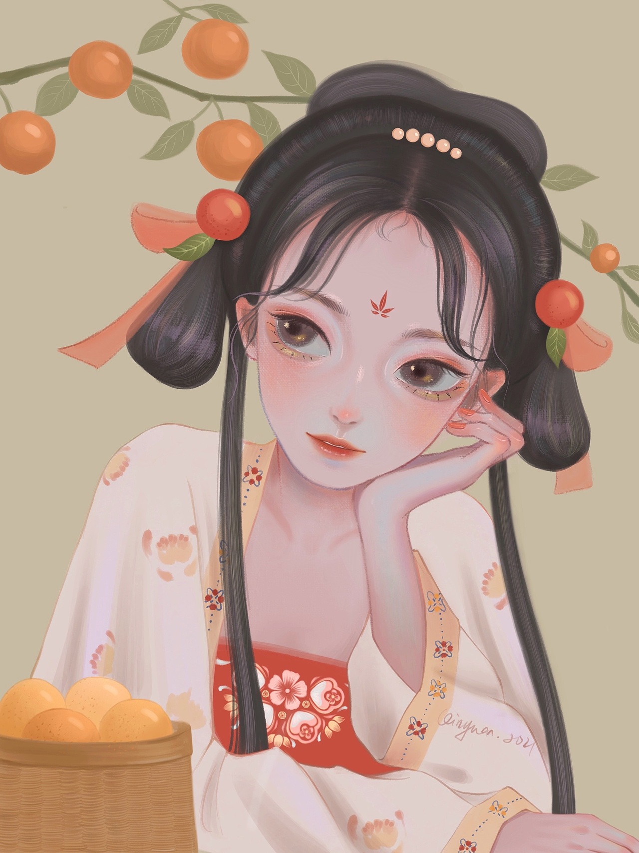 郁色古风少女四季：秋 🍂（图ZMjYyMjc4NTY4） - 创作习作 - 站酷设计师沁园的圈圈原创素材 - 站酷ZCOOL