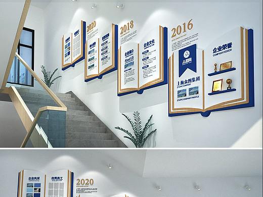 发展历程企业楼梯文化墙