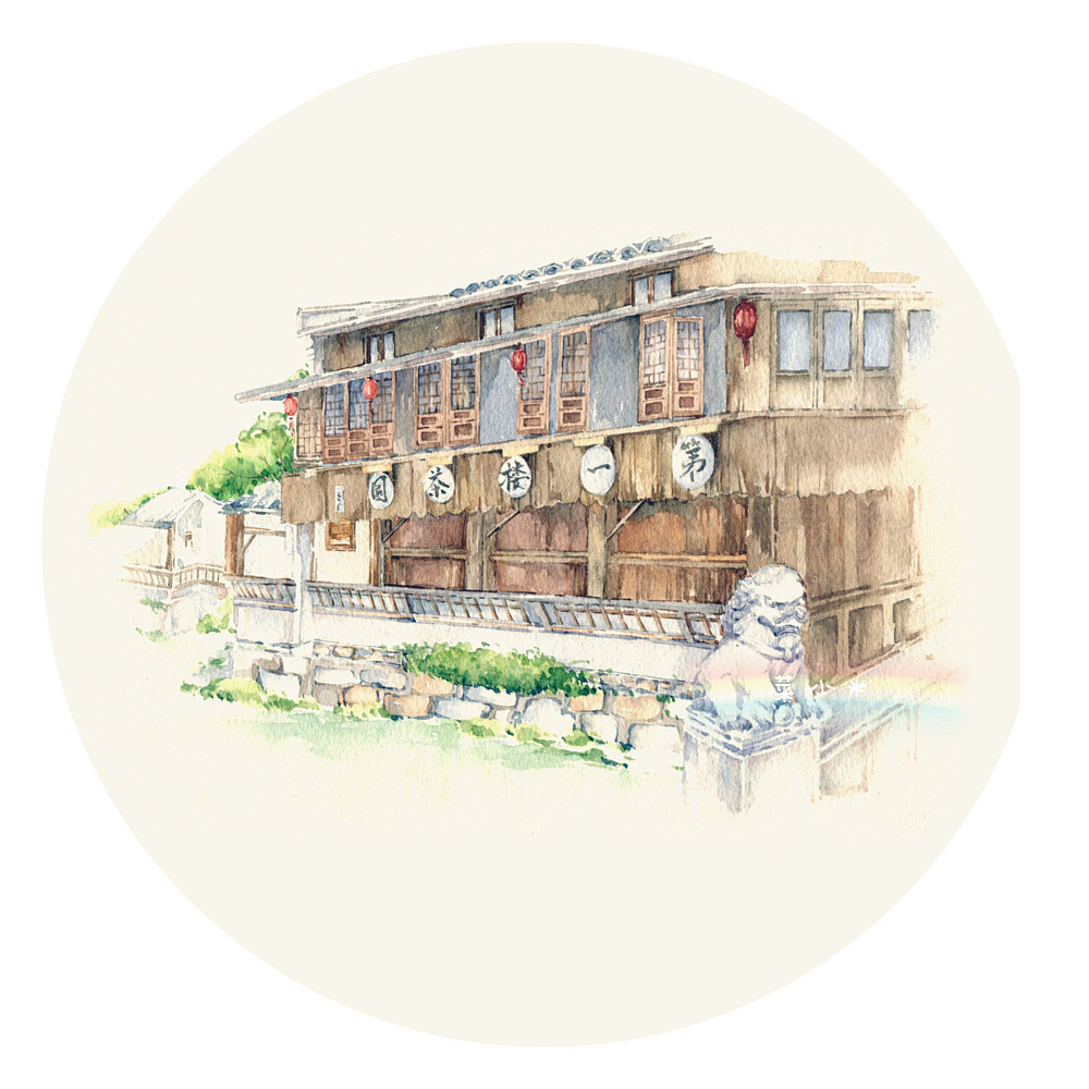 新场古镇水乡(水彩插画明信片已出版)