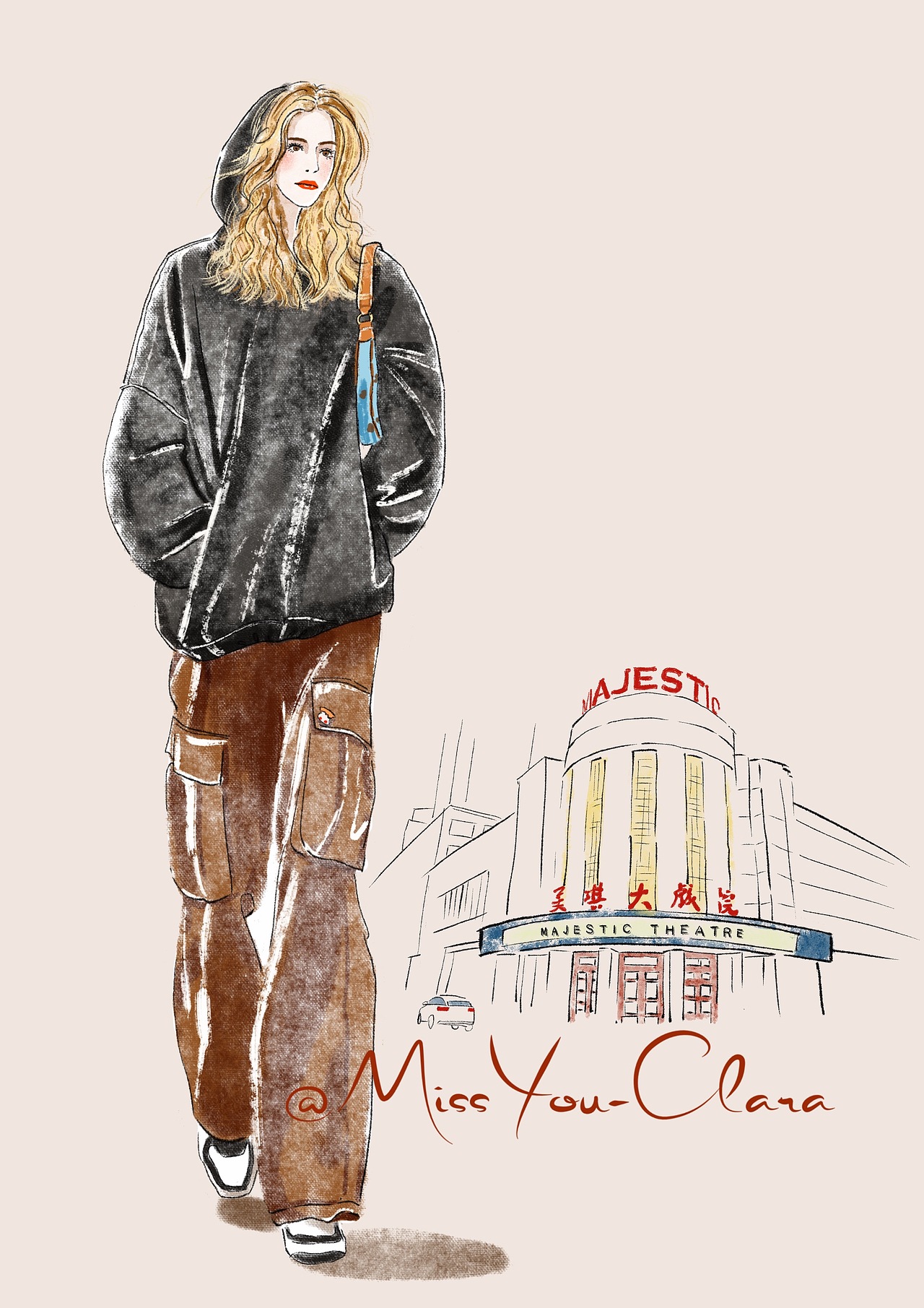 上海冬季街头潮人速写合集