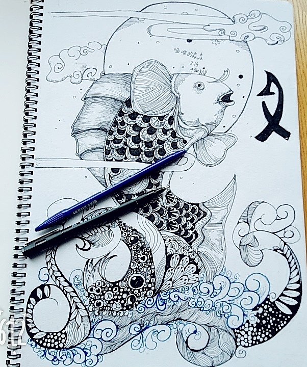 年年有余（图ZMTQ0NjkxNjI4） - 艺术插画 - 站酷设计师星心鑫馨昕原创素材 - 站酷ZCOOL