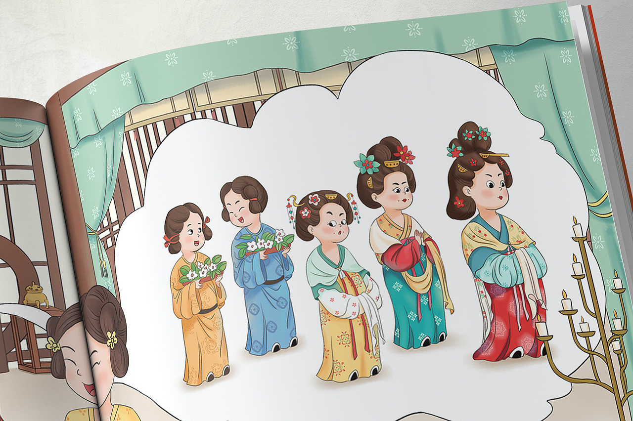 古代古风儿童插画绘本