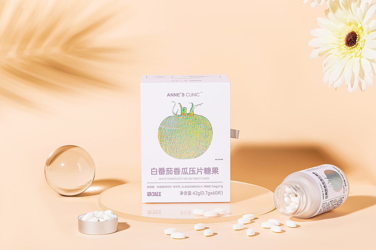 白番茄香瓜压片糖果升级款产品