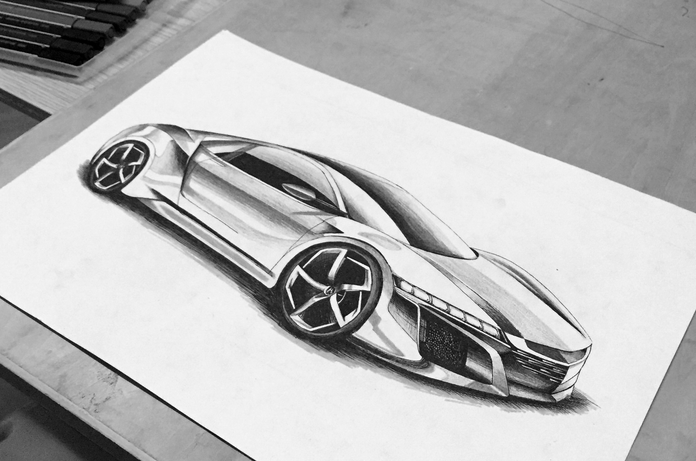 【汽车设计】Sketch TOYOTA 精选优秀汽车手绘作品～ - 普象网