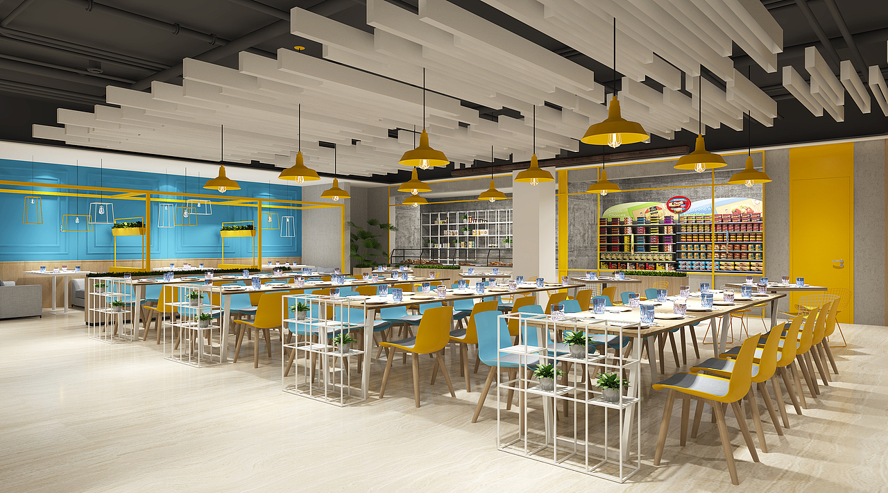 北京加拿大国际学校1500㎡餐厅设计