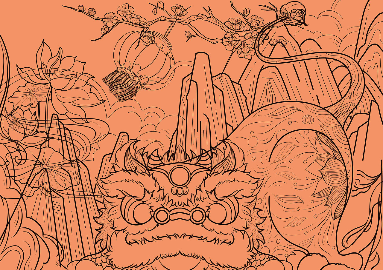 新年快乐（图ZMjQyMzk0ODE2） - 商业插画 - 站酷设计师神熊太饱总饿原创素材 - 站酷ZCOOL