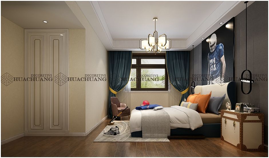 济南银丰悦珑府玫瑰园别墅188平户型设计效果图|新中式