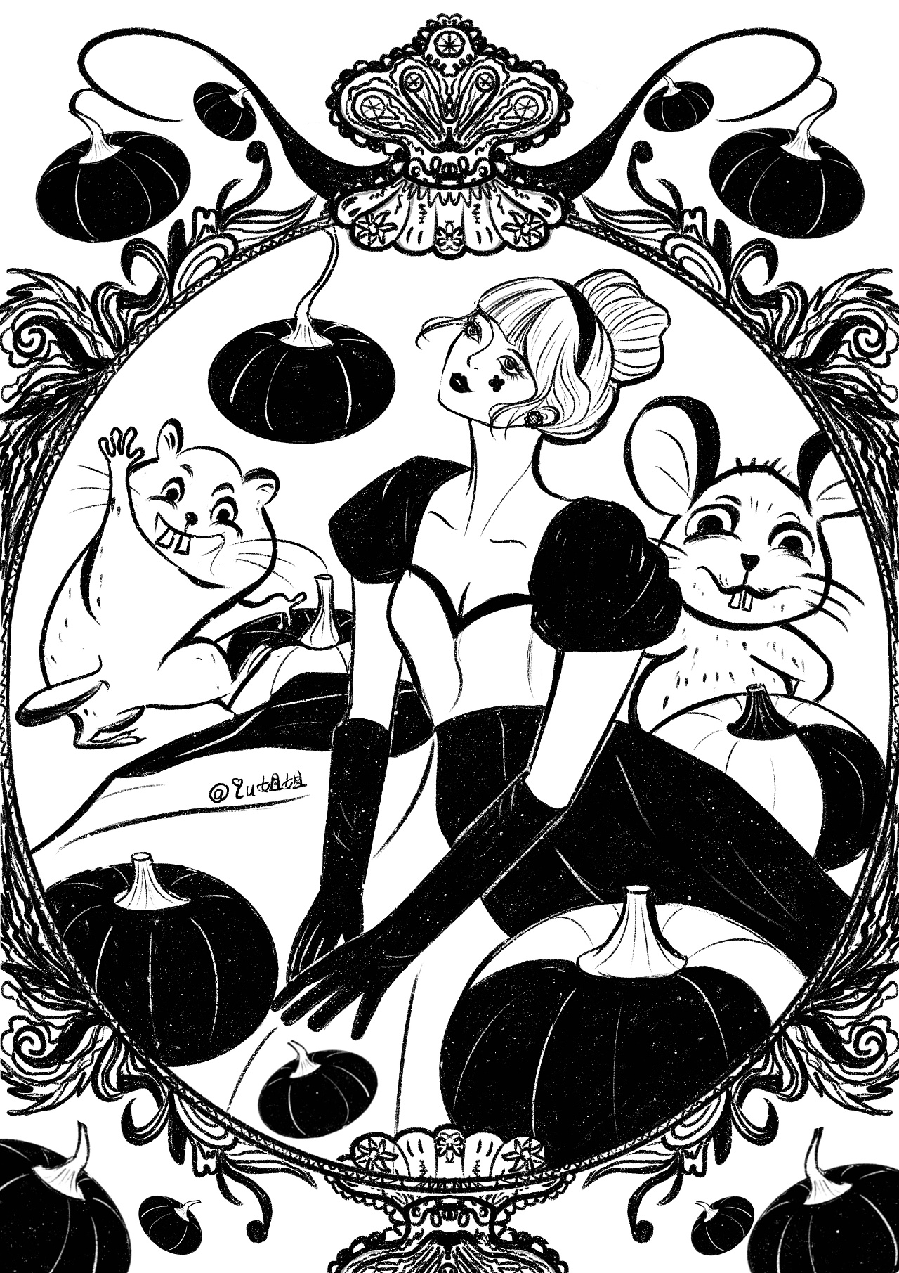 黑白童话系列|插画|创作习作|搁浅geqian - 原创作品 - 站酷 (zcool)