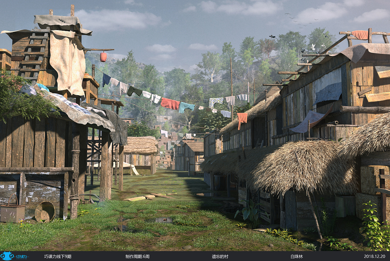 巧课力cgmomo模型班线下九期场景作业(最终效果)