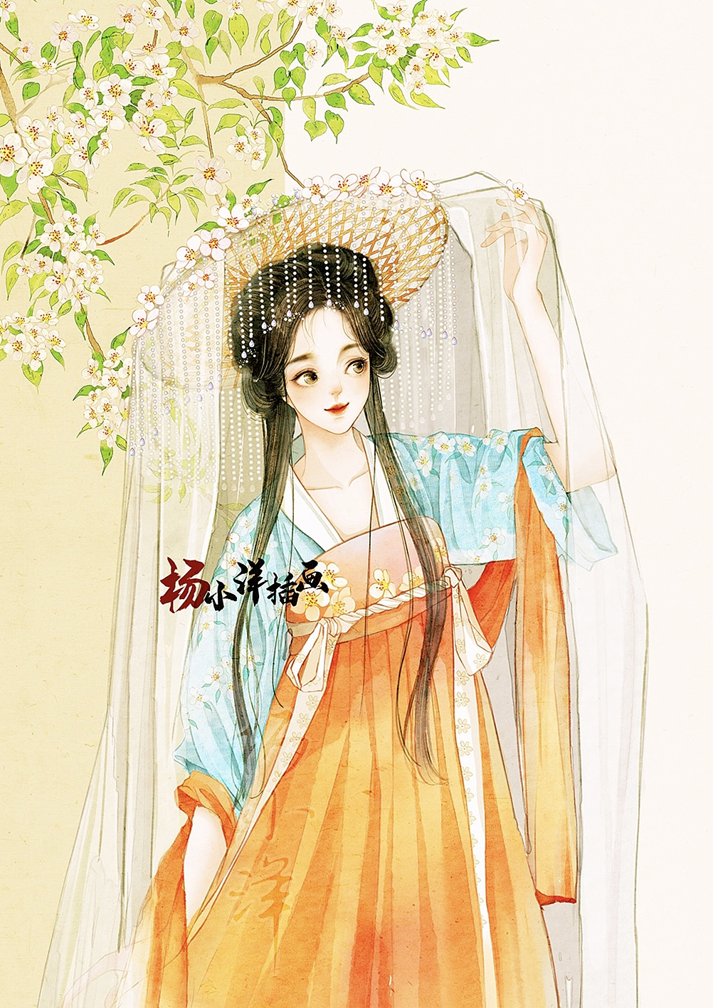 板绘｜古风美人（图ZMjQ4ODQxMTk2） - 艺术插画 - 站酷设计师杨小洋插画原创素材 - 站酷ZCOOL