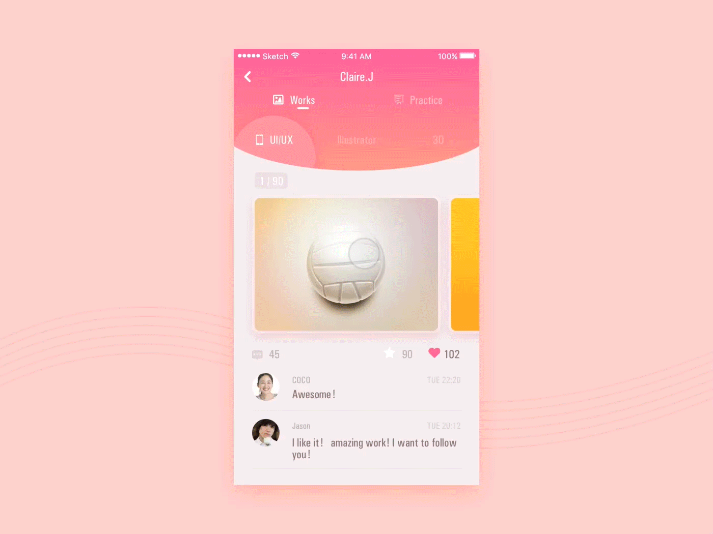 DRIBBBLE近期作品合集（图ZNjcyNjEyNzY=） - APP界面 - 站酷设计师ClaireJ阿章原创素材 - 站酷ZCOOL