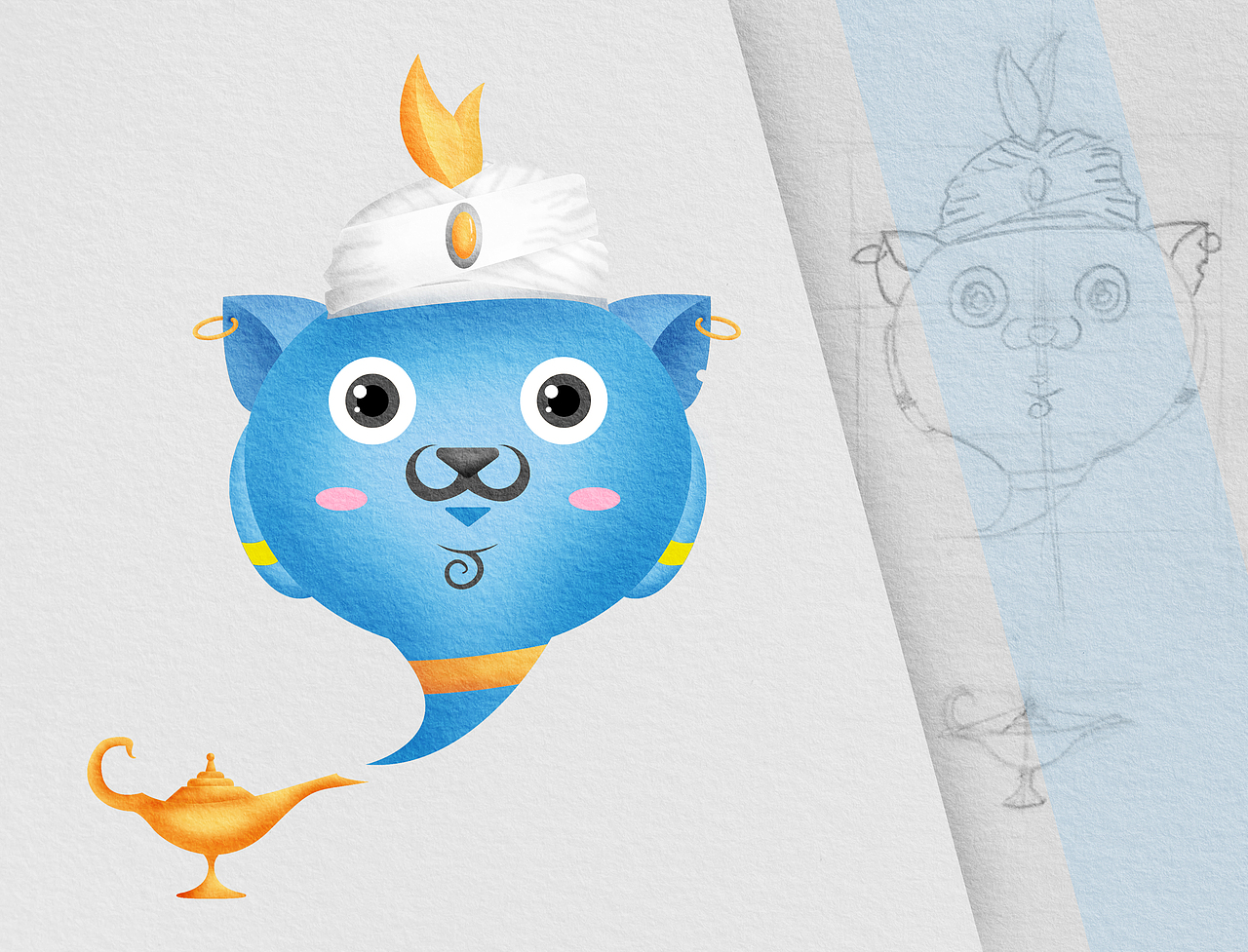 阿拉丁神灯形象设计