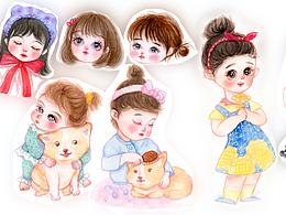 2020年部分水彩小女孩合集