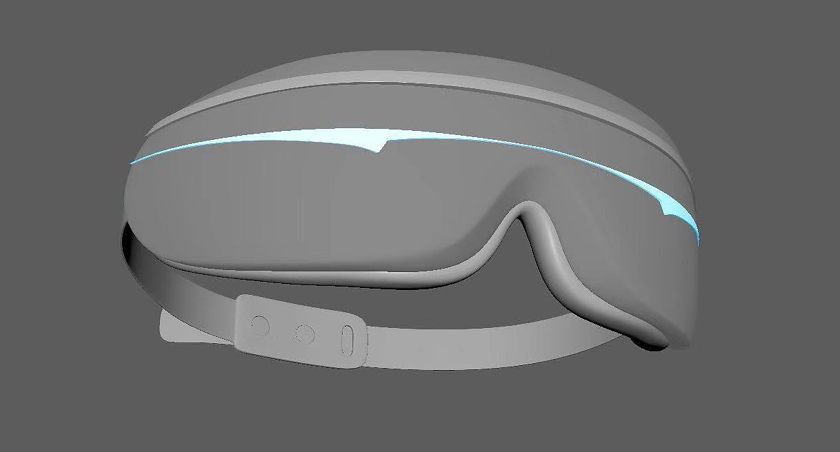 一组眼罩按摩仪设备的效果图设计|工业/产品|工业用品/机械|哈尼