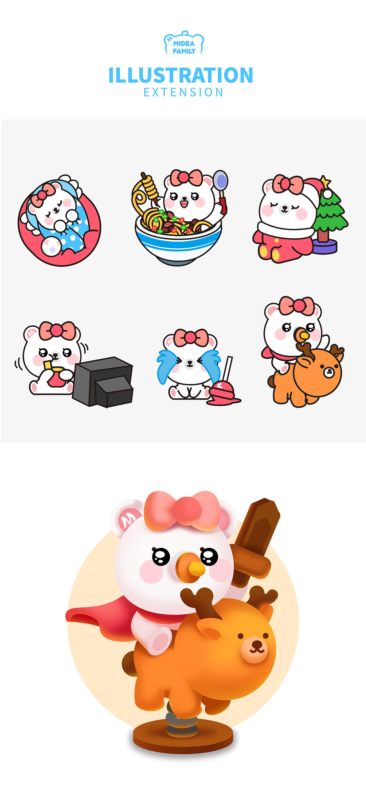 Midea Family · Q版形象设计（图ZMTkwNTE2MDky） - IP形象 - 站酷设计师野狗富贵原创素材 - 站酷ZCOOL