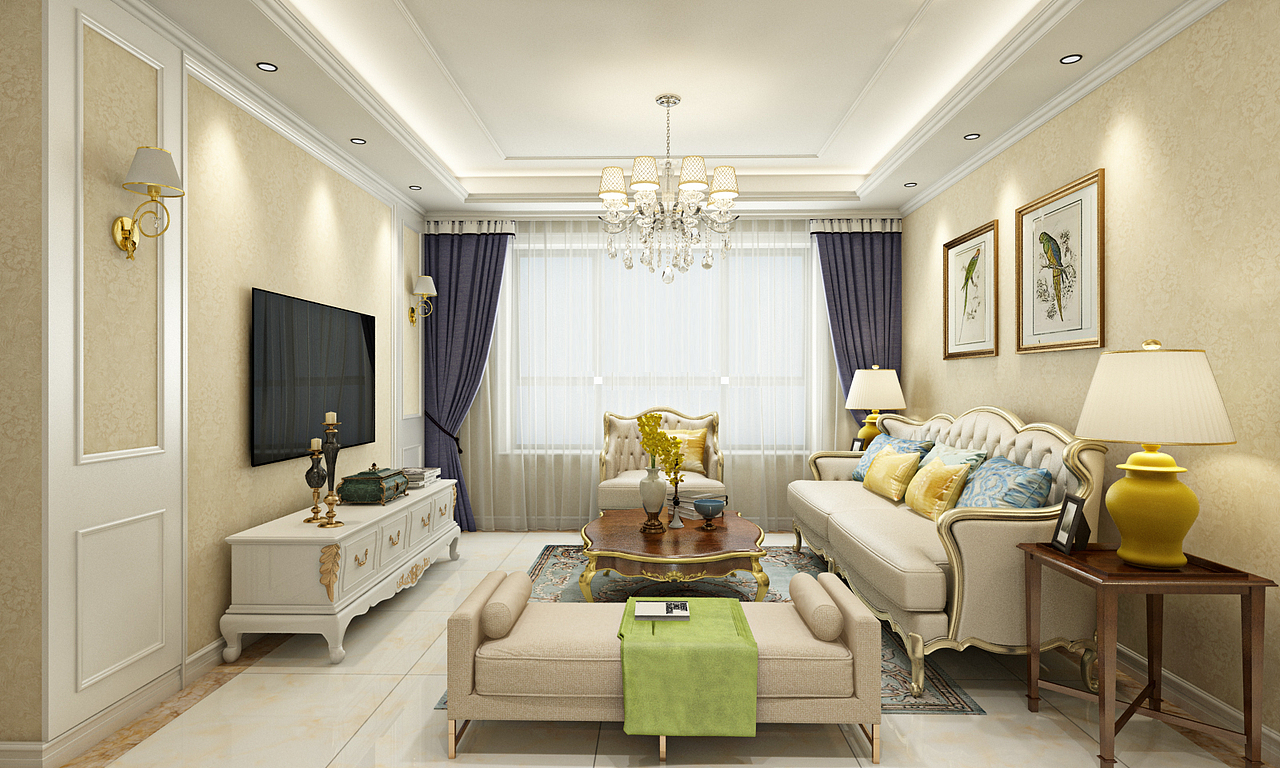 小三居室简欧初稿（图ZMTQxODE4MDcy） - 家装设计 - 站酷设计师胡三条原创素材 - 站酷ZCOOL