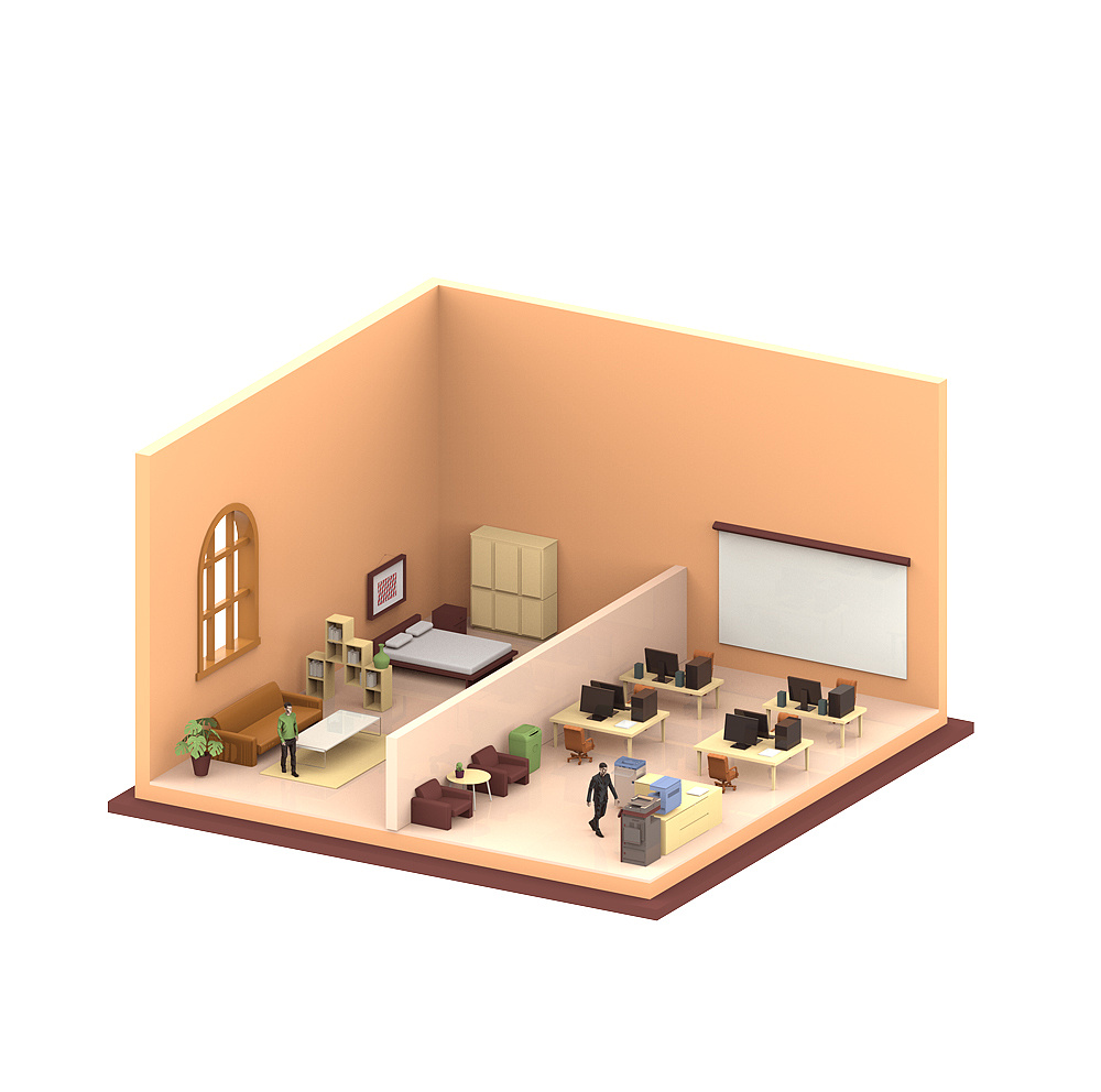 c4d卡通感场景建模