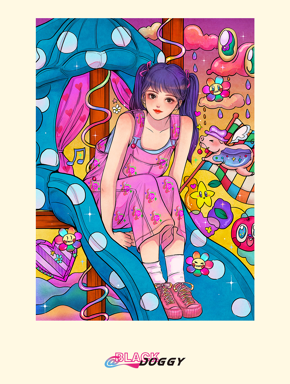 BLACKDOGGY 2020插画作品总结（图ZMjQyNTU5NDIw） - 艺术插画 - 站酷设计师BLACKDOGGY原创素材 - 站酷ZCOOL