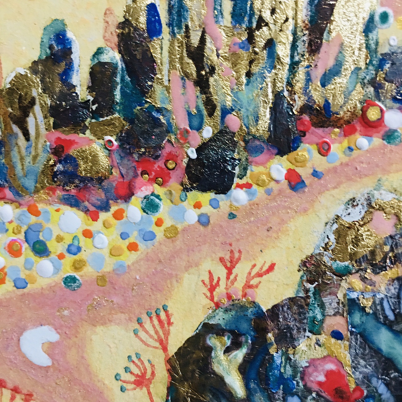 岩彩《乱花渐欲迷人眼》（图ZMzA0NjM4MjQw） - 艺术插画 - 站酷设计师亦芦花原创素材 - 站酷ZCOOL