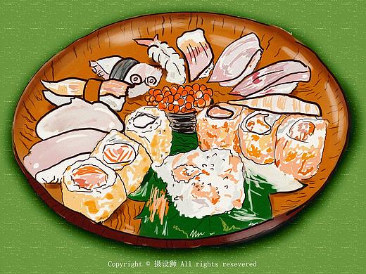 第十二图：寿司拼盘 #100天50图计划