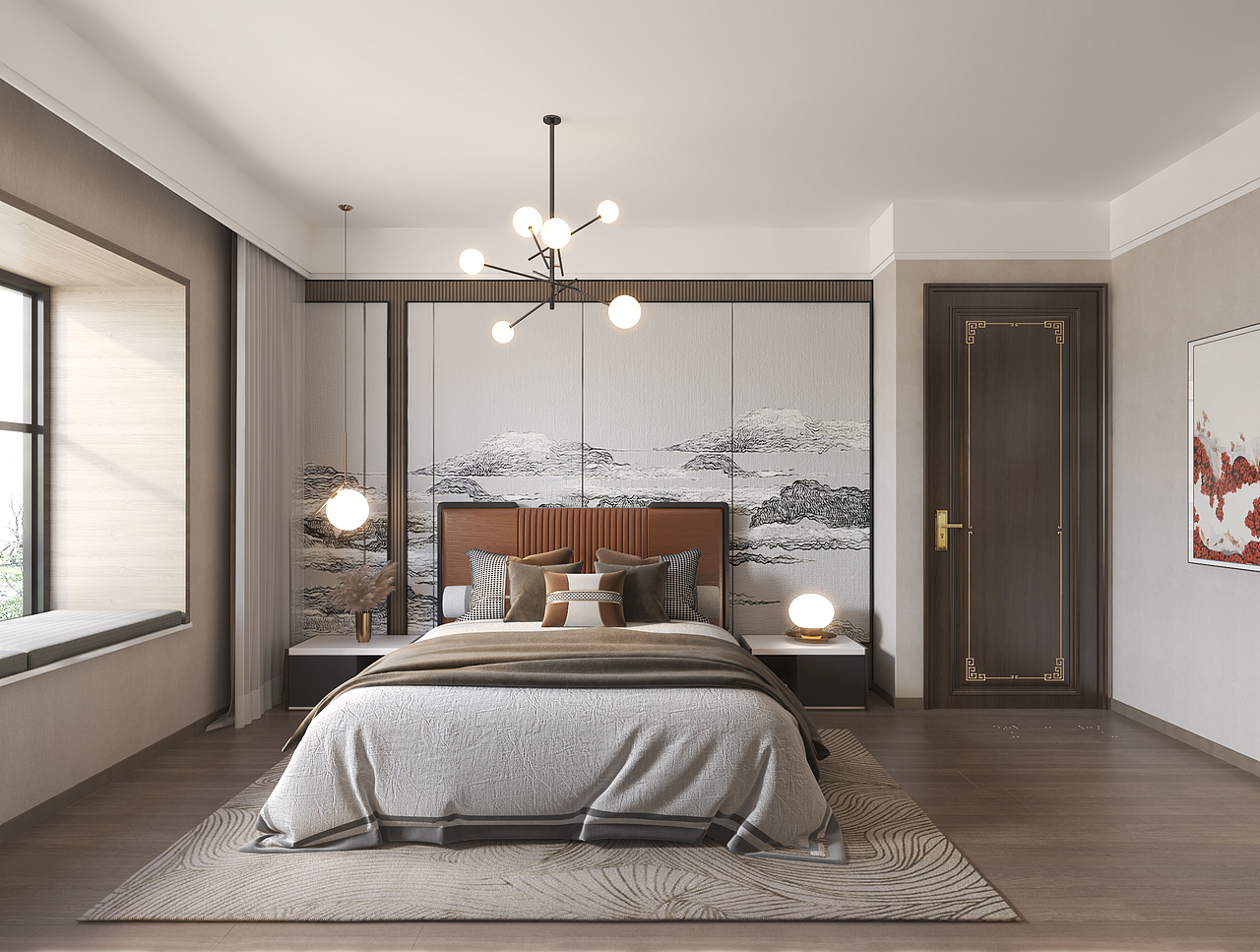 新中式卧室 卫生间