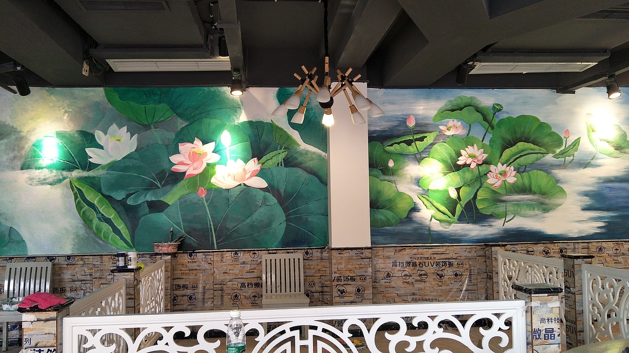 火锅店墙绘，餐饮墙绘，串串店墙绘，成都墙绘（图ZMjQyMjI0Mjky） - 新锐潮流插画 - 站酷设计师新农村墙绘原创素材 - 站酷ZCOOL