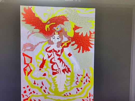 山海经异兽，神兽朱雀。