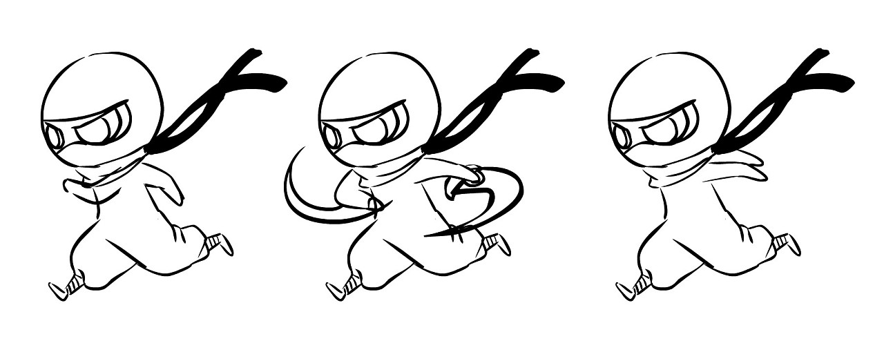 忍者跑步动作草稿