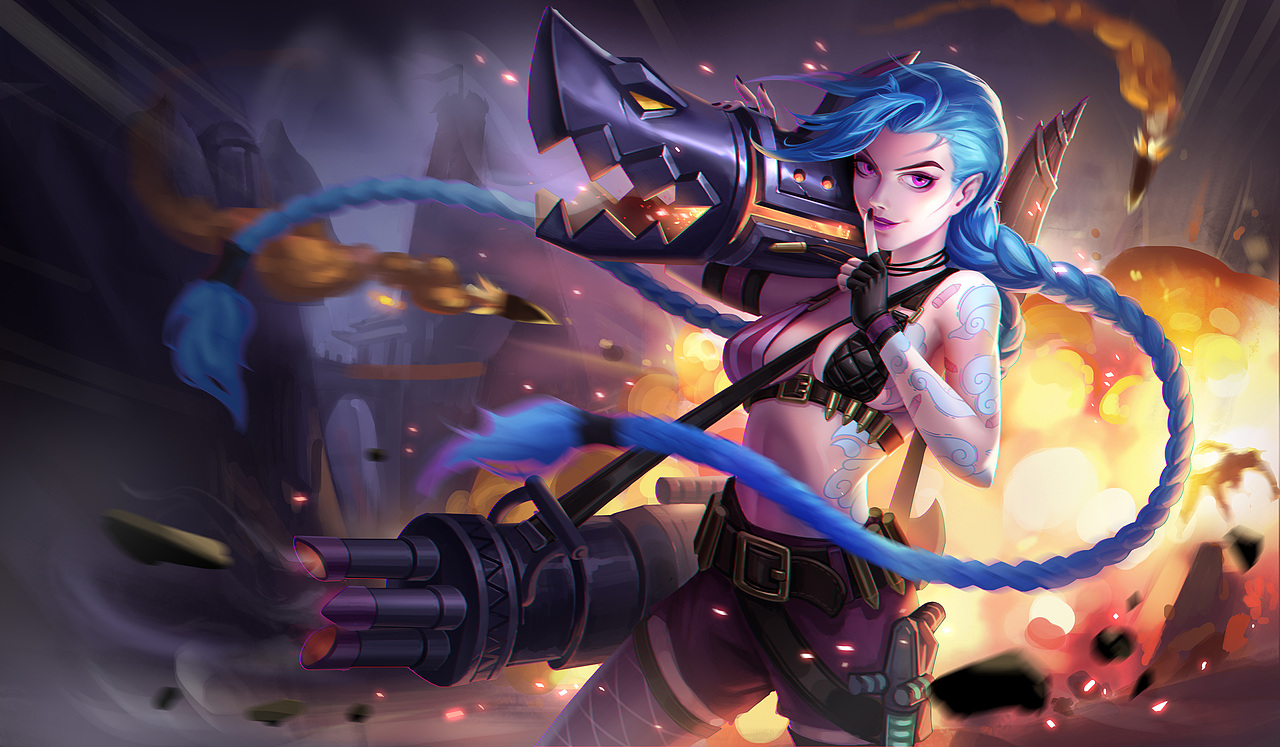 金克斯（图ZMjU0NjUzMzY4） - 游戏原画 - 站酷设计师进击的小野君原创素材 - 站酷ZCOOL