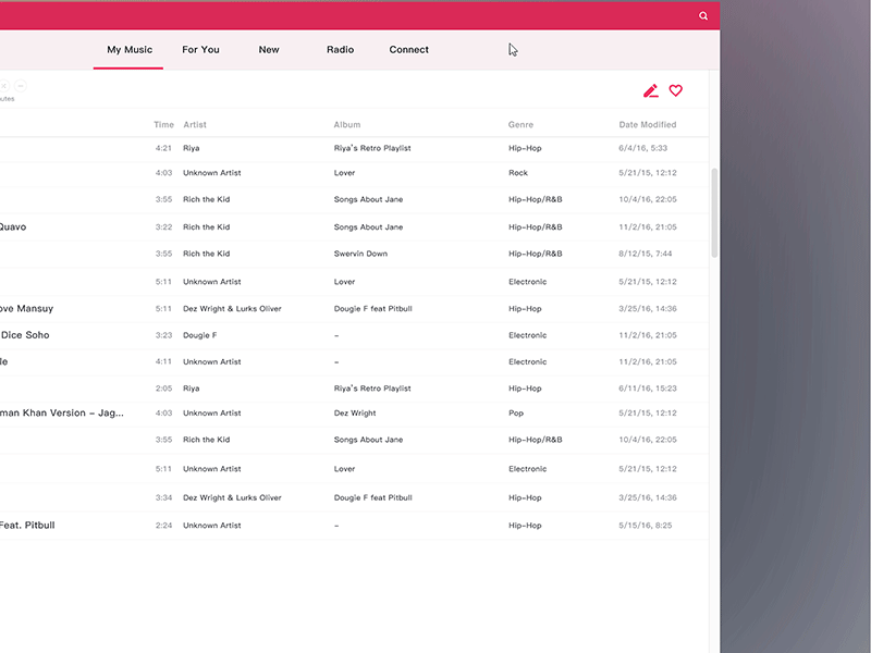Apple iTunes Redesign Using Google Material（图ZNTE0NjU4MzI=） - 软件界面 - 站酷设计师ChuckieChang原创素材 - 站酷ZCOOL