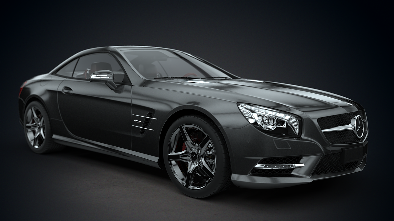 奔驰SL 350 2013-渲染练习