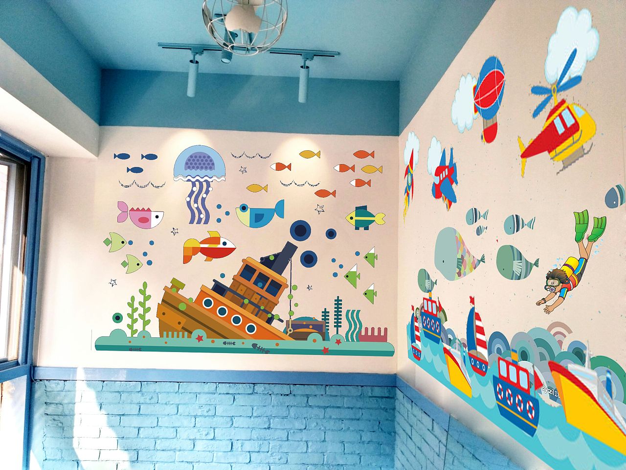幼儿园墙绘作品|插画|新锐潮流插画|卓异艺术墙绘 - 原创作品 - 站酷 (ZCOOL)