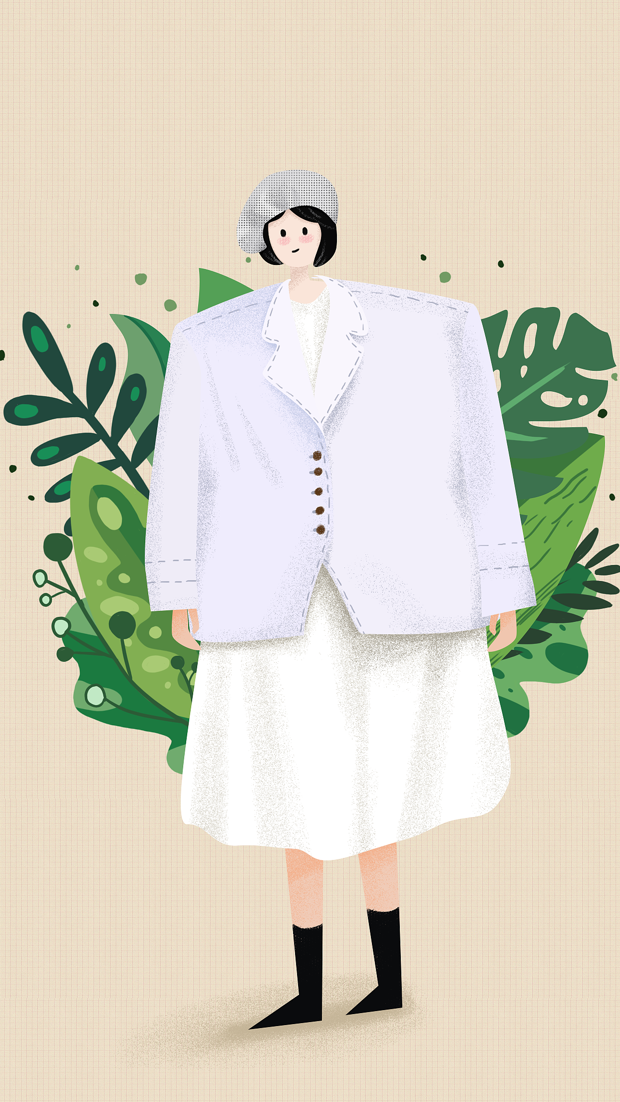 街拍插画（图ZMTU3NTA1MDUy） - 创作习作 - 站酷设计师sherryX婷原创素材 - 站酷ZCOOL