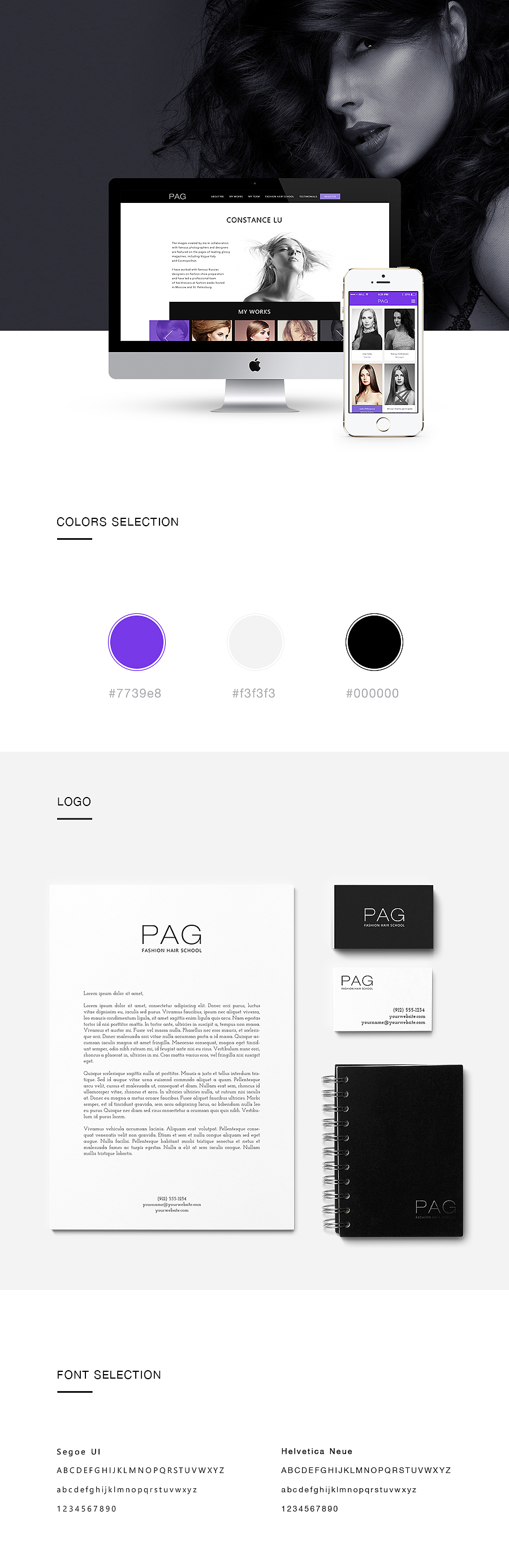 fashion hair school web redesign（图ZNDEzMjYzMjQ=） - 企业官网 - 站酷设计师路羽原创素材 - 站酷ZCOOL