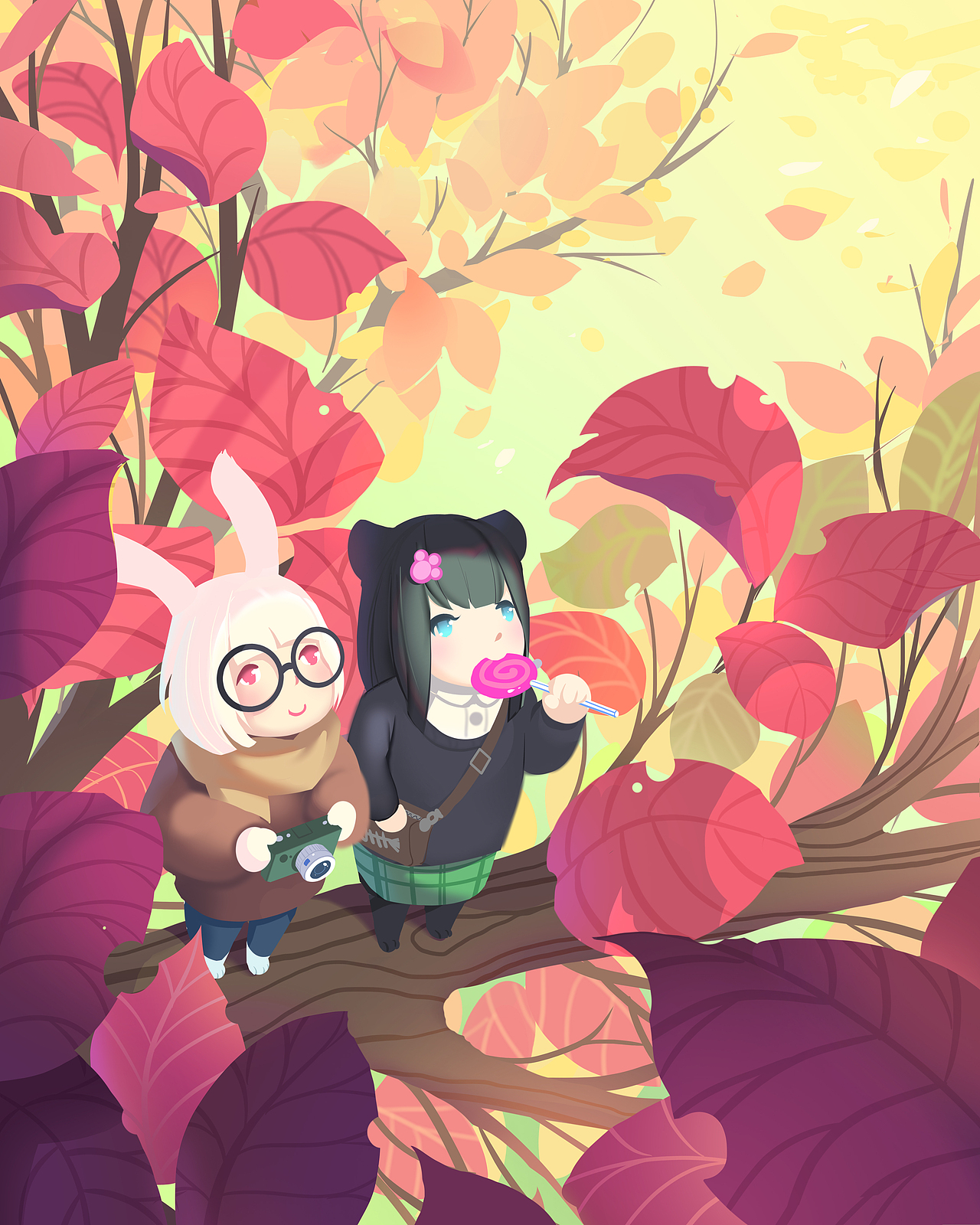 和你站在树枝上（图ZMTM0NjQ4MzQ4） - 创作习作 - 站酷设计师I990原创素材 - 站酷ZCOOL